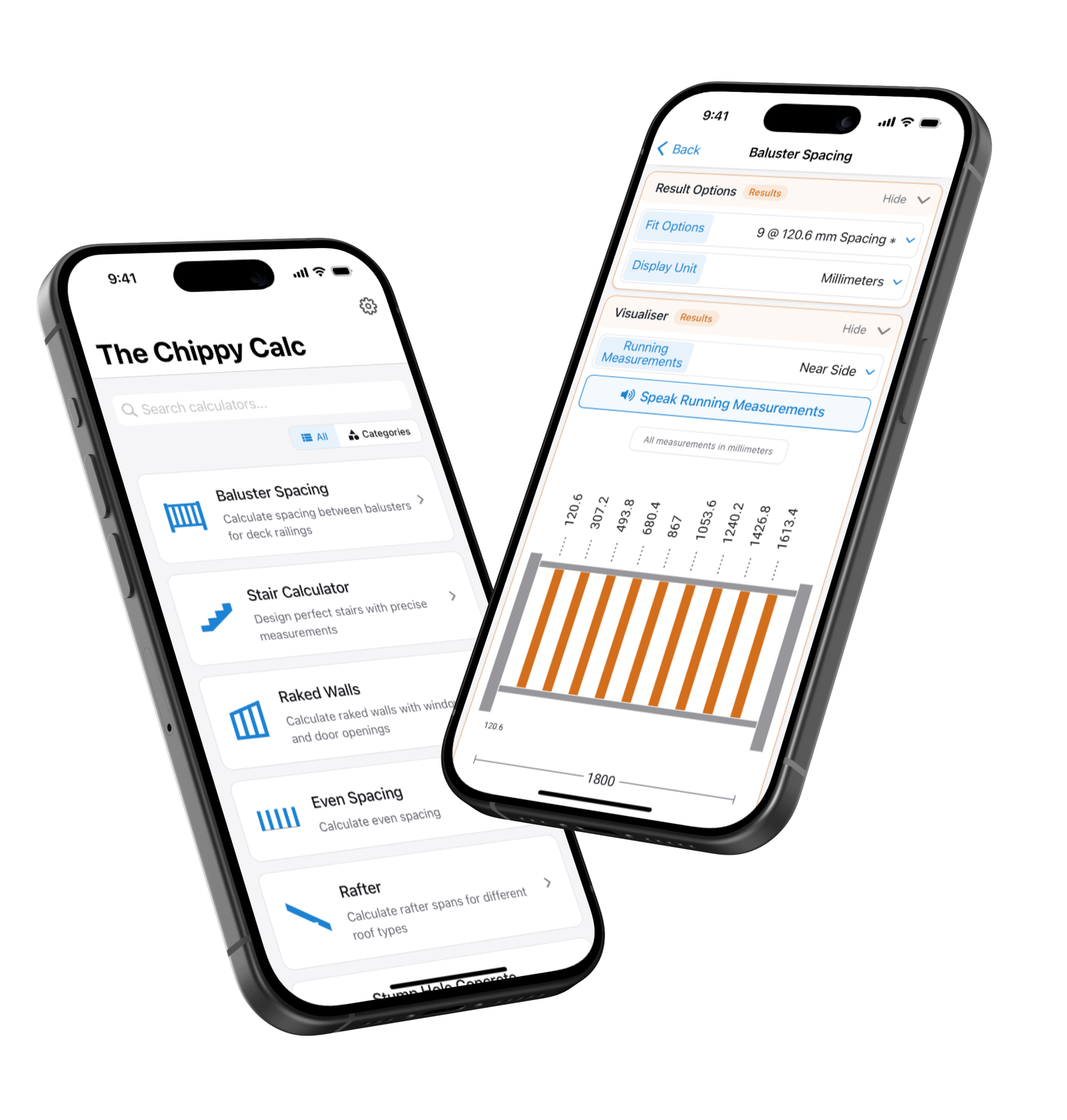 The Chippy Calc app interface